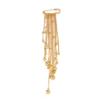 Paper Clip Shape Golden Beaded Tassel Brooch Light Luxury Style Tassel Ornaments  Girl Gift