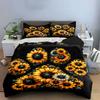 Yellow and orange sunflowers. Bedding sets Duvet cover sets Duvet covers Pillowcases(1* Duvet Cover 2* Pillowcases without duvet insert)