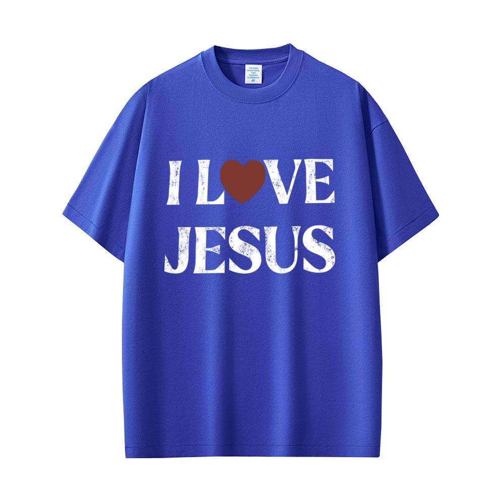 I Love Jesus T-shirt Christian Tee Shirt Men Women Clothing Vintage Rock T Shirts Male Retro Oversized T-shirts