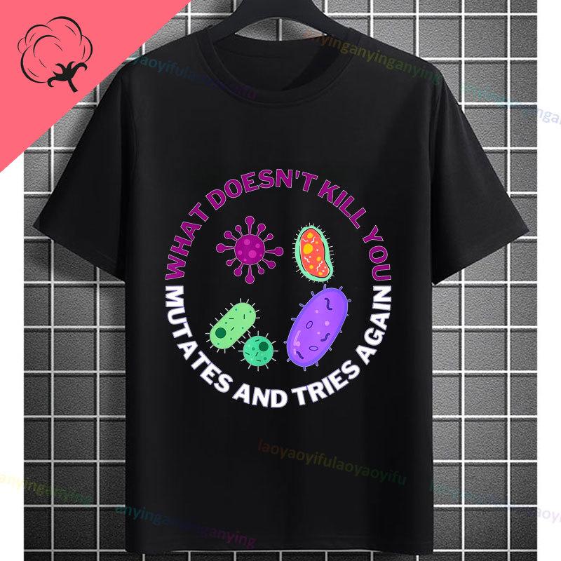 Funny Biology Bacteria and Microbes Selfie Petri Dish Cellfie Graphic Tshir100 Cotton Short Sleeve Humor Style Outdoor Tshirt