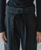Ihr Folding Wide Pants With Belt / Black