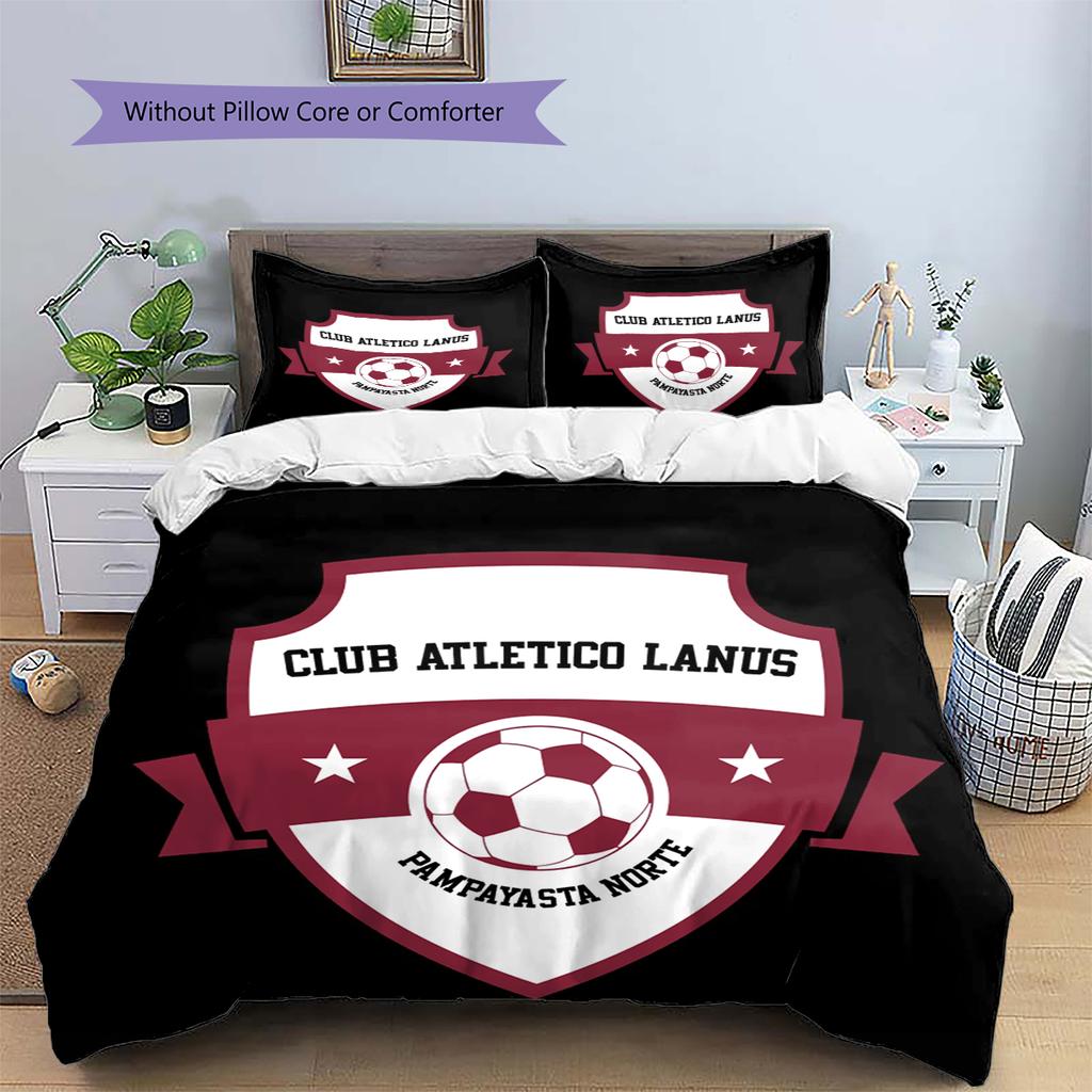 Club Atletico Lanus Pattern Bedding Home Decoration Birthday Gift (1 * duvet cover + 2 * pillowcase, without core)