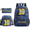 Peripheral Printed Schoolbag 3-Piece Pencil Case Shoulder Bag Backpack