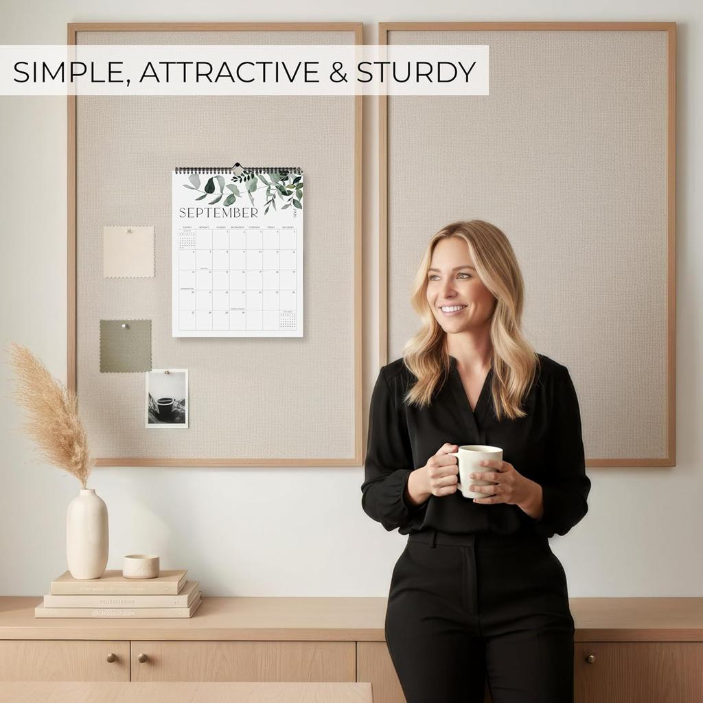 Aesthetic 2026 Wall Calendar - Runs from January 2026 Until July 2027 - The Perfect Large Modern Greenery Calendar Planner for Easy Organizing