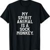 New Limited My Spirit Animal Is A Sock Monkey Funny T Shirt