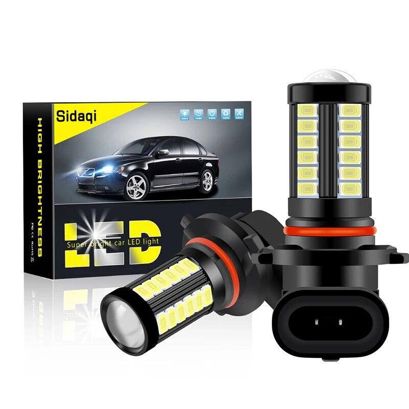 2pcs 12-24V H7 H4 H11 5730 Chips 33smd 9005 HB3 HB4 9006 LED Bulbs Fog Lamp Headlight Bulb Running Light Car Driving Light 6000K