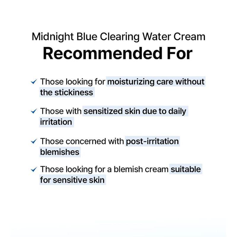dear, klairs Midnight Blue Clearing Water Cream