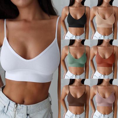 Women Seamless Casual Sports Bra Crop Top Tank Tops Sleep Bra Yoga Breathable Girls