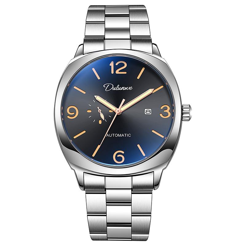 Men's Watches Classic Original Automatic Mechanical Watch for Man Leather Strap Mineral Glass Waterproof Luminous Date