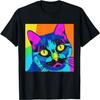 Abstract Cat Pop Art Graffiti T-Shirt for Men Women Kids