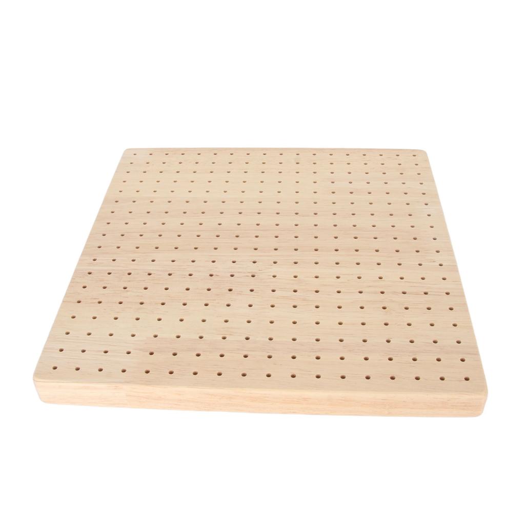 Crochet Blocking Board for Knitting Rubber Wood Crochet Square Blocking Mat with 20 Rod Pins 23.5cm