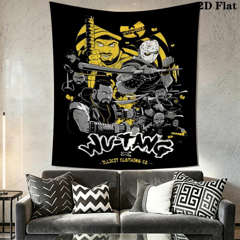 Tang Clan Wall Tapestry Aesthetic Wall Hanging Printed Fabric Blanket Decorative Tapestries for Bedroom Living Room Home Decor
