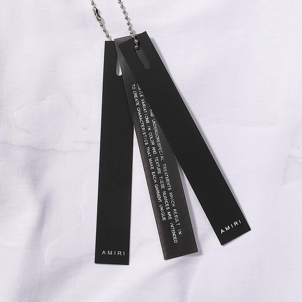 725 Amiri 2025 Summer New Men's and Women's Loose High Quality Cotton Plus Size T-shirt Couple T-Shirt Ink Letter Printing