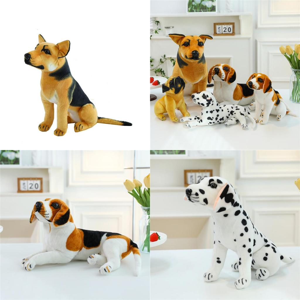 Realistic Dog Plush Toy Adorable Sheepdog Shar Pei Dalmatian Long Ear Dog Gift