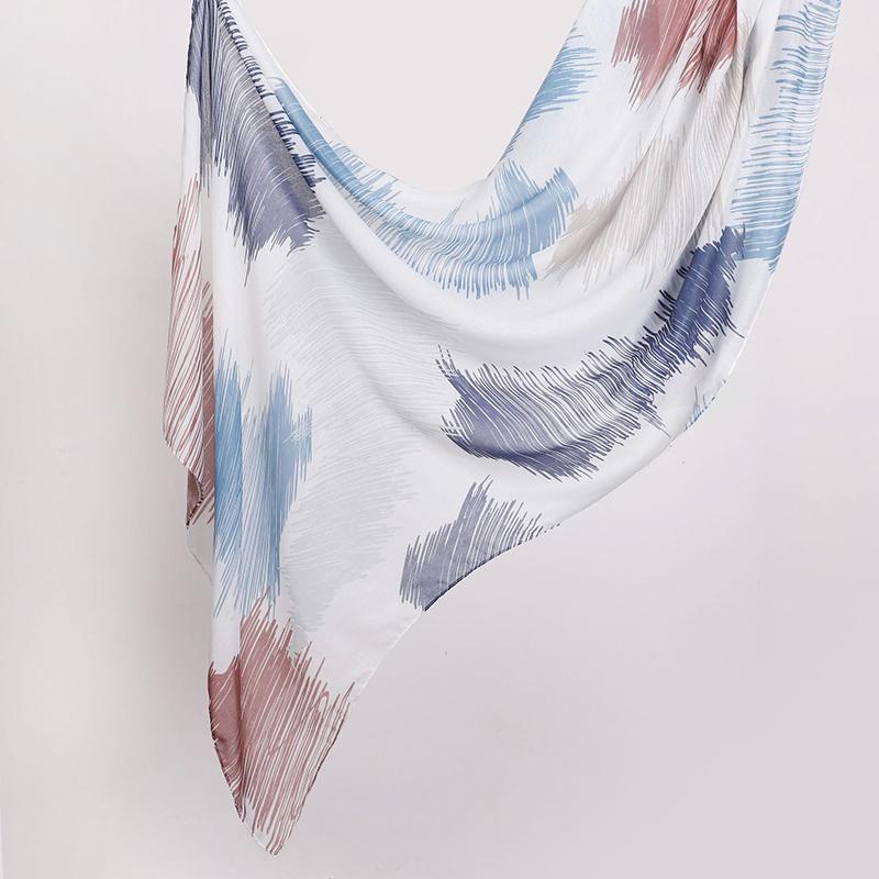 

Мусульманский модальный шарф Джерси Хиджаб Длинный акварельный цветочный шаль-шарф Женский однотонный мягкий тюрбан Повязка для головы Повязки на голову Шарфы