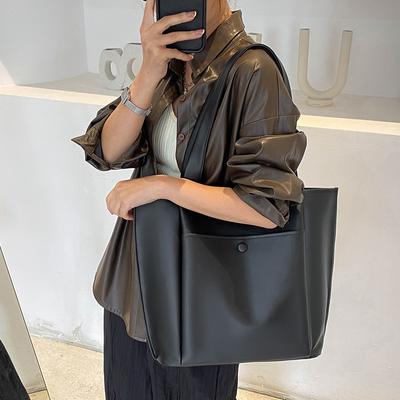 Schlichte, modische und vielseitige Tragetasche, Damentasche, Damenhandtasche, große Tasche, große Kapazität, Schultertasche, weibliches Design, luxuriös, minimalistisch