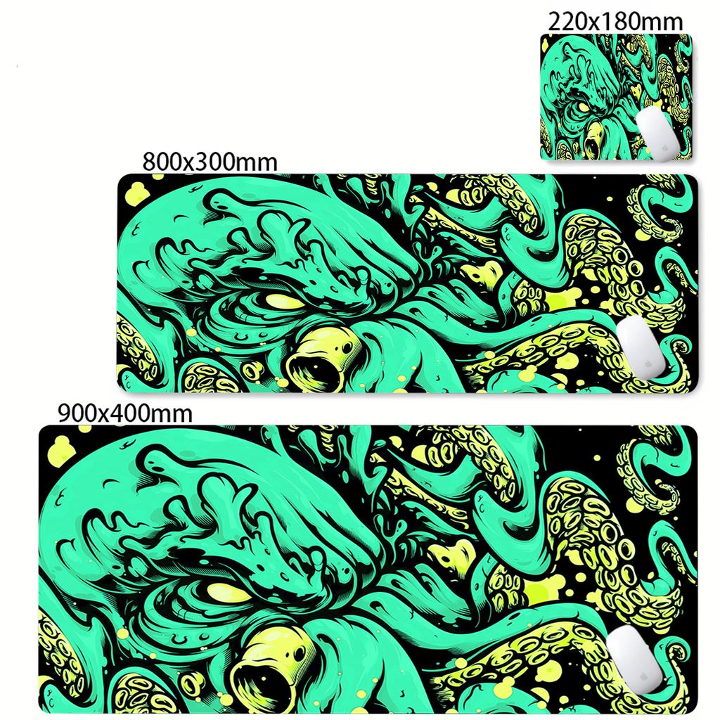 Mouse Pad Mysterious Octopus Monster Mousepad Extended Desk Mat Wearproof Cloth Anti Slip Rubber Computer Desktop Mouse Mat Xxl