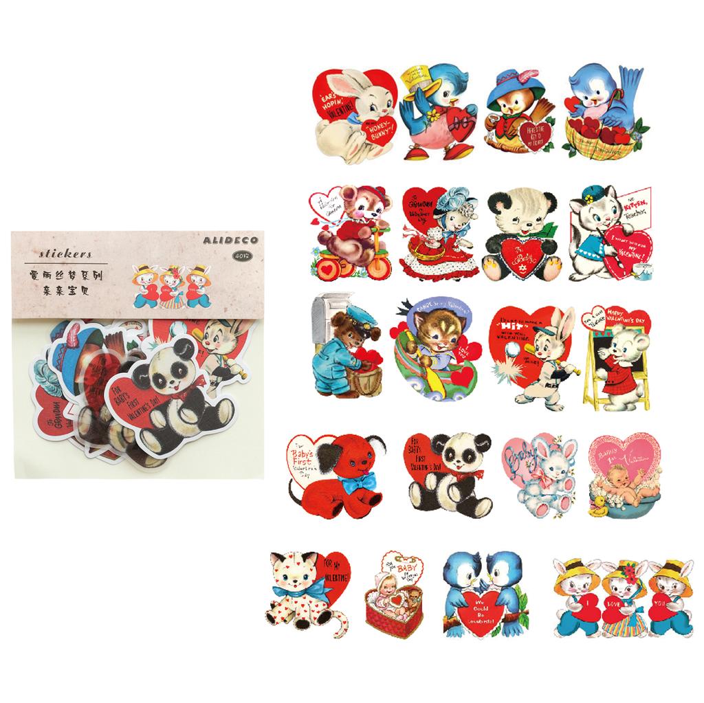40 pcs/1lot kawaii Stationery Stickers Vintage Alice dream Diary Planner junk journal Decorative Scrapbooking DIY Craft Stickers