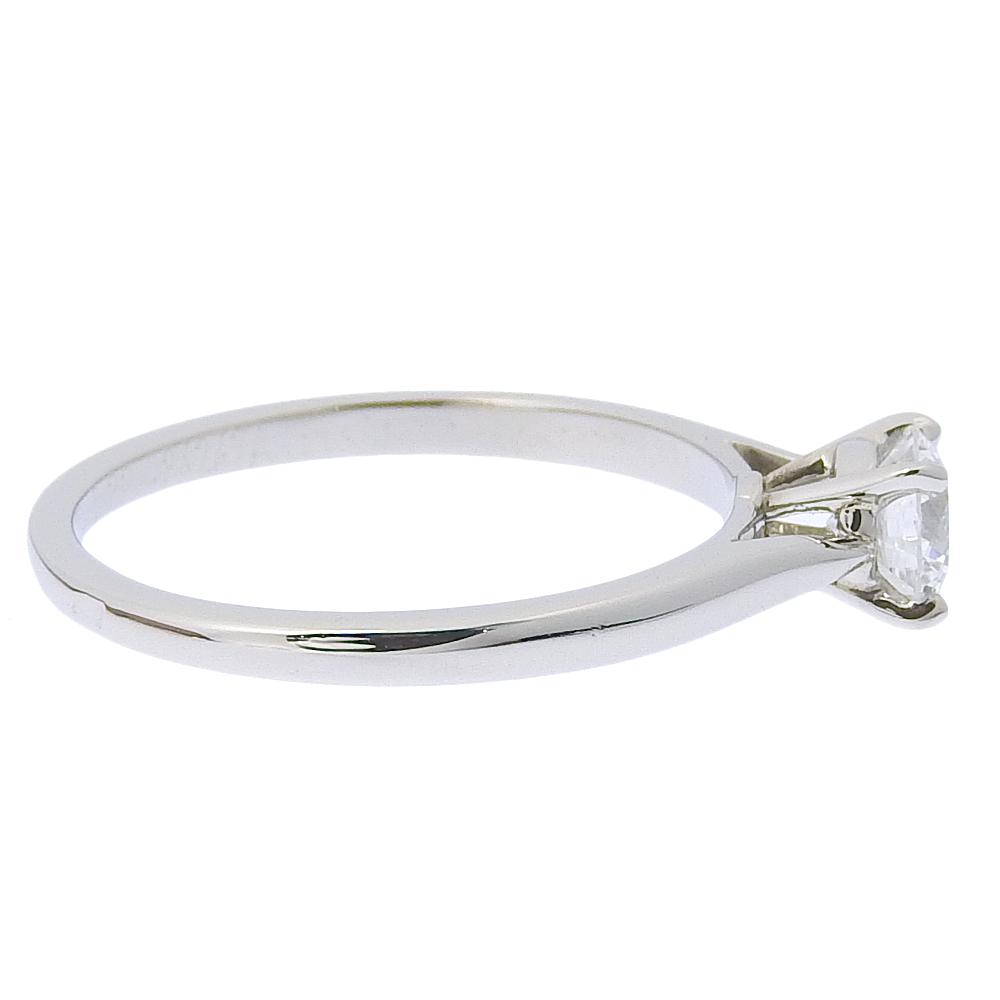 CARTIER Solitaire 1895 Ring Pt950Platinum/diamond #4.1(US Size) 2.1g Women Used