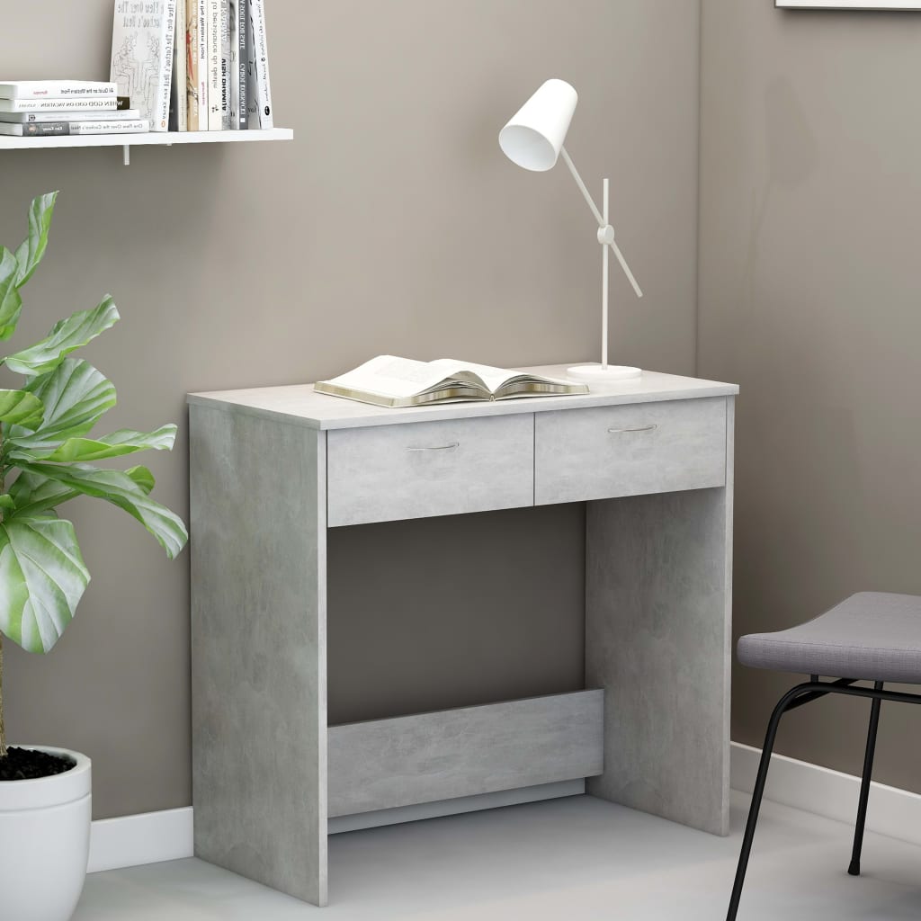 Desk Concrete Grey 80 X 40 X 75 Cm Particleboard