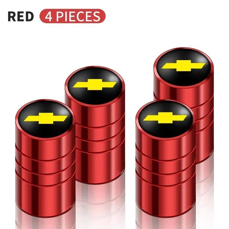 Lcnd9 4Pcs Car Logo Wheel Tire Valve Stem Caps Cover For Chevrolet Silverado Impala Malibu Equinox Cruze Camaro Cavalier Blazer