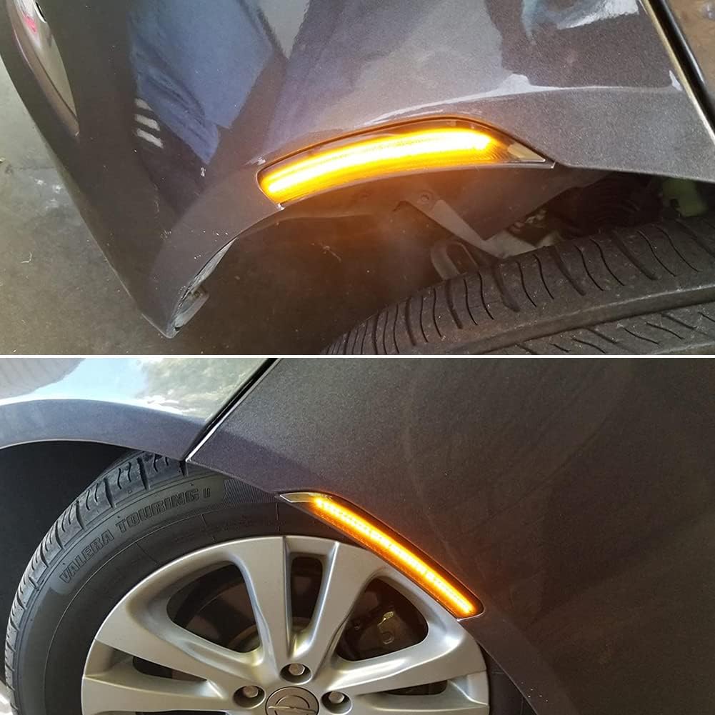 Für 2015 2016 2017 Chrysler 200 Frontstoßstange Seitenmarkierungsleuchte Gelbe LED Rauchige Linse 68206449A 68206450A