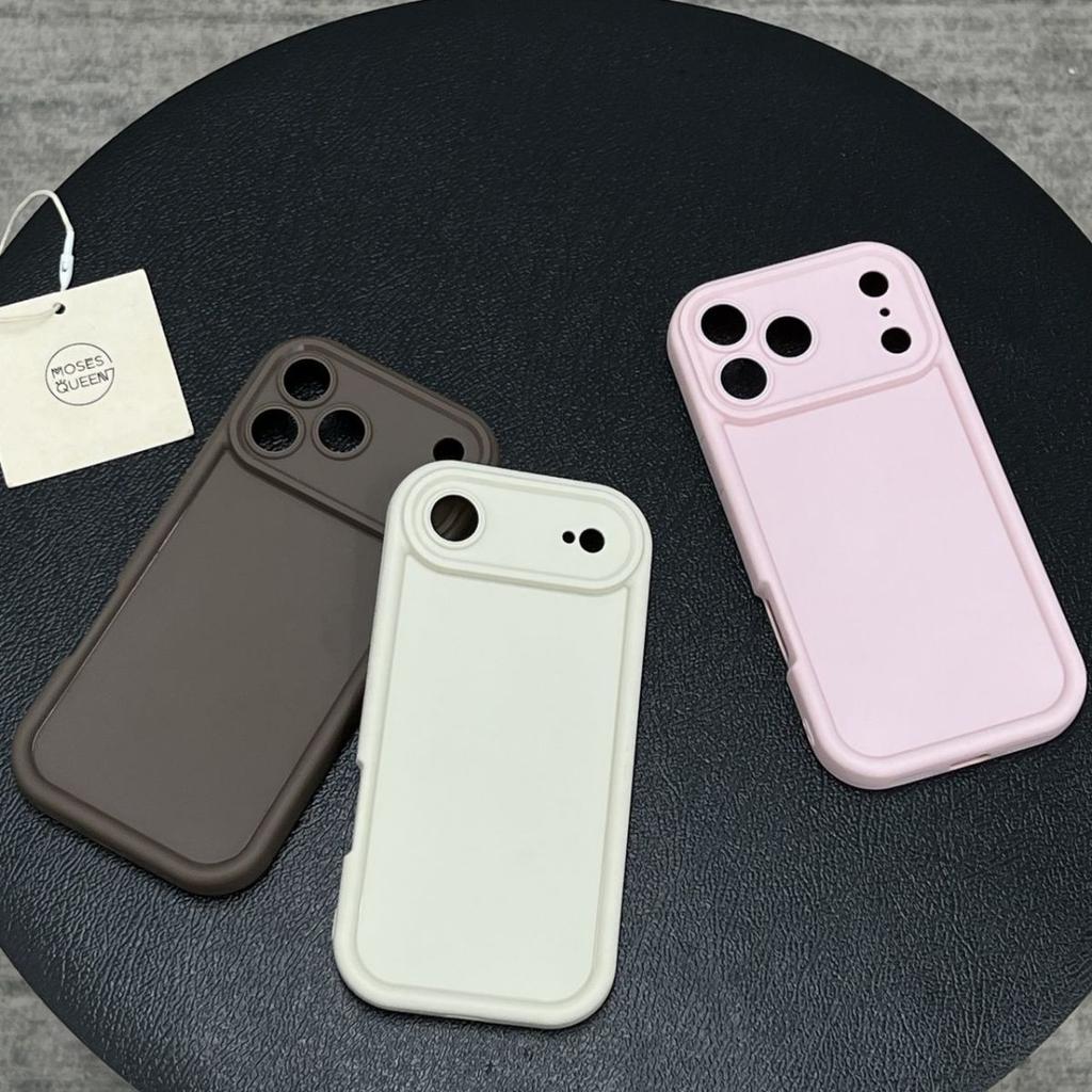 Solid Color Sky Eye Staircase Simple Soft Case For iPhone 16 15 14 13 12 17 Pro Max 14 Plus 17 Air Silicone Shockproof Y2K Cover