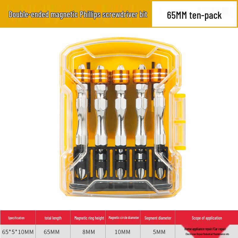 Magnetisches Nunchaku-Schraubendreherbit-Set mit hoher Härte und rutschfestem Ring