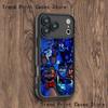F-FNAFS 2 telefono dėklas, skirtas iPhone 17,16,15,14,13,12,11,Pro,Max,Plus,X,XS,SE4,E,Mini, juodas, sustiprintas kraštas