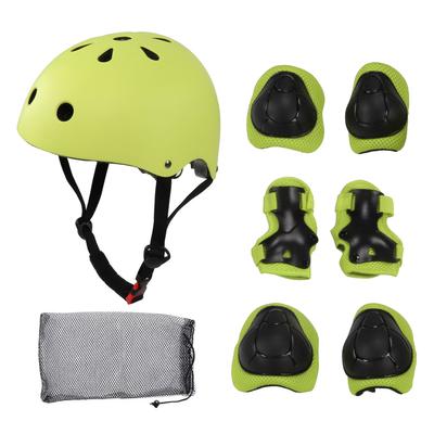 7pcsset Children Safety Helmet Knee Elbow Pad Sets Breathable Riding Skating Protective Gear