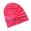 ZLIENSZUS Zebra Print Knit Hat - Pink & Red Striped Beanie, Zebra Stripe for Casual Outfits, Everyday City Wear, Weekend Errands, Suitable for Parties