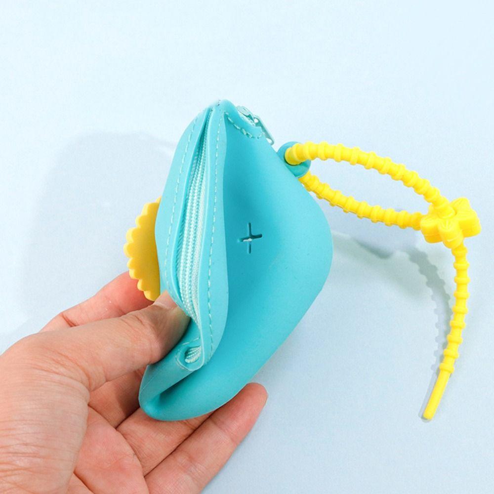 New Holes Coin Purse Silicone Zipper Card Holder Storage Bag