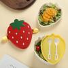 Amazon Scatola Pranzo in Plastica Fragola Doppio Strato Sicura per Alimenti Contenitore Bento per Bambini Studenti