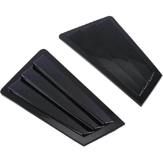 Car Rear Louver Window Side Shutter Cover Trim Sticker Compatible for Mazda 3 Sedan 2003-2008 Vent Scoop ABS Carbon Fiber Style Gloss Black(Gloss