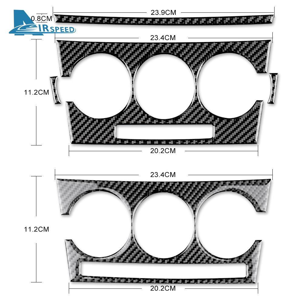 Real Carbon Fiber Car Radio Control Accent Sticker For Mazda 3 2010 2011 2012 2013 Interior Trim Auto Accessories Car Styling