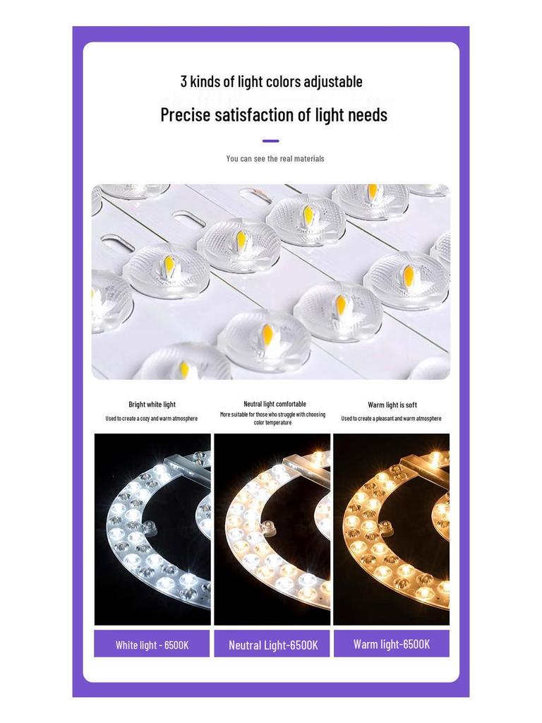 LED Magnetic Ceiling Light Panel - Energy-Saving, High Brightness, Constant Current SMD Replacement Module