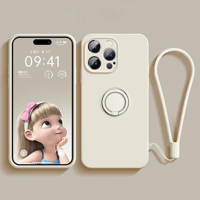 Magnetinis minkšto silikono telefono dėklas, skirtas iPhone 15 13 14 11 12 Pro Max XS XR 8 7 15 Plus SE, pilnas, su žiedu, laikikliu, stovu, dangtelis