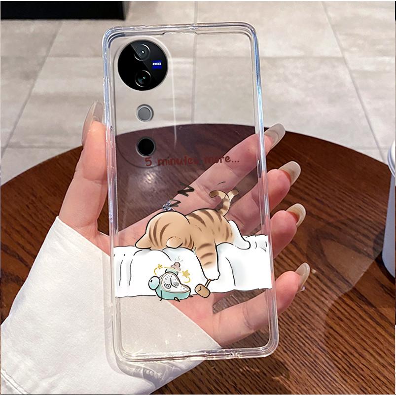 Case For VIVO V40 5G Back Cover VIVO V40 Pro 5G Cute Love Cat Rabbit Funny Cartoons Casing Ultra Thin Clear Soft TPU Phone Case