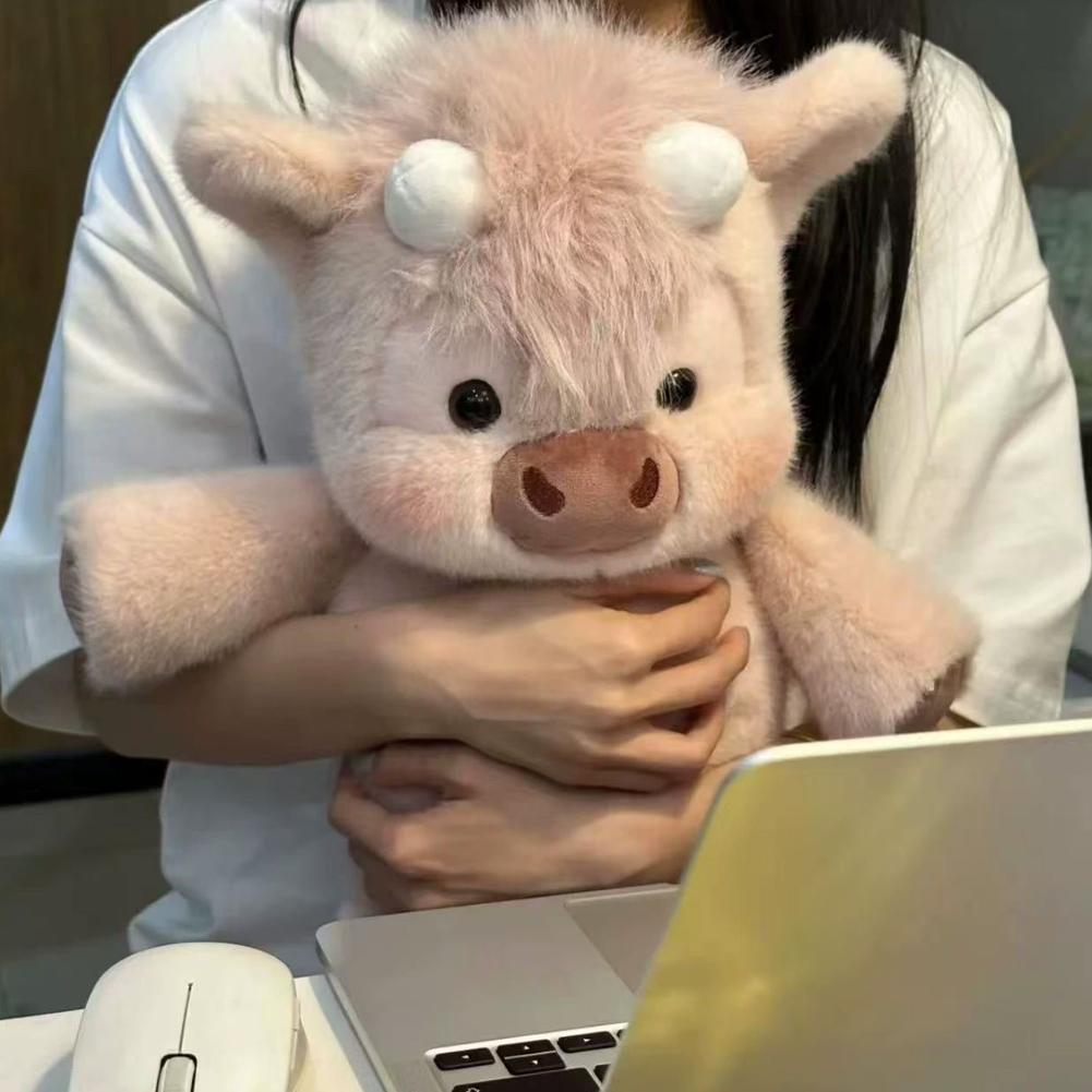 Soft Calf Pig Stuffed Animal Plush Toy Cute Animated Stuffed Animal Pillow Creative Running Pig Plush Toy Gift 17.7Inch