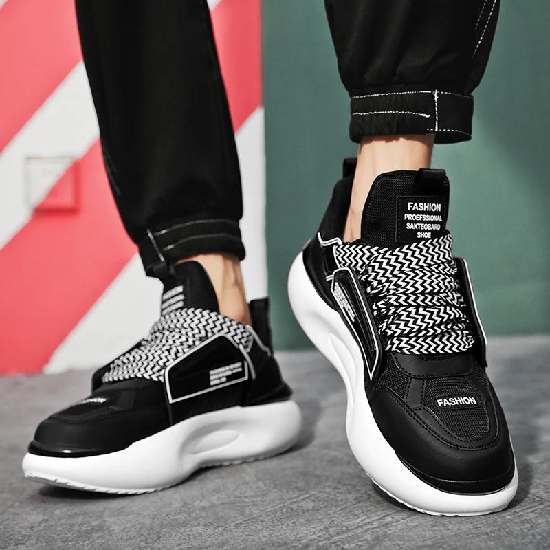 Fashion Men's Running Thick Sole Sneakers Lightweight Casual Men Walking Tennis Basketball Shoes 2025 Sapato Masculino Zapatillas Hombre