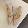 Elegant Women's Sandals Mid Heels Fashion Heels Shoes Slingback Slippers 2026 Luxury Party Slides New Pumps Mujer De Sandalias