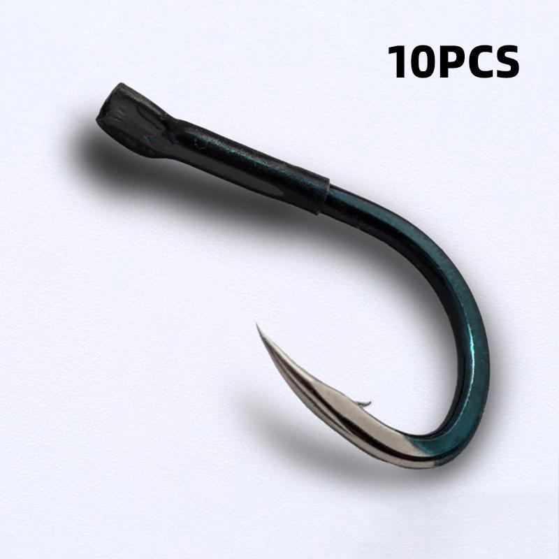 

Высококачественные костяные шпоры, гигантские рыболовные крючки, усиленные прямые офсетные крючки для черного карпа и специальные толстые емкости для крови с рукавом для гигантского пруда для рыбы 17 синий