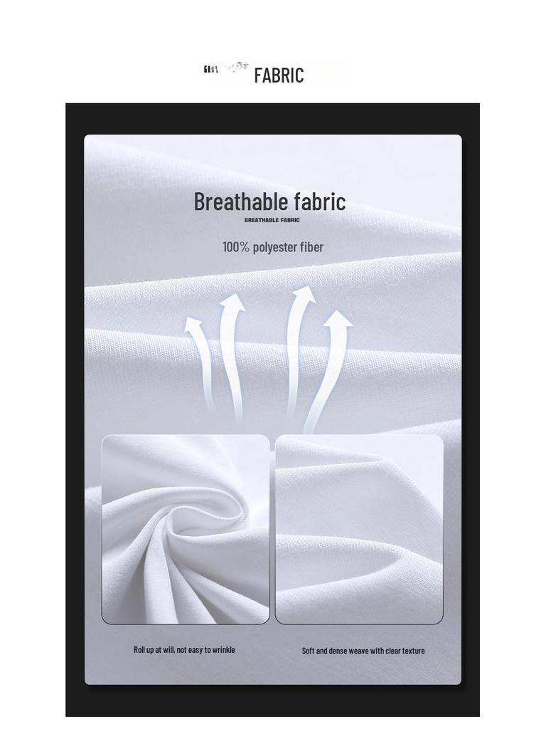 Men's Casual White Short-Sleeve Summer T-Shirt