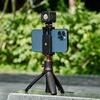 1 Set Rotatable Vlog Tripod 360 Degree Rotating Ballhead with Phone Mount Clamp for Travel Photography