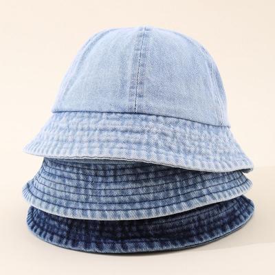 Trendiger Bucket Hat aus gewaschenem Denim für Kinder - Sonnenschutz & vielseitiges Frühlingsaccessoire