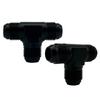 4AN 6AN 8AN 10AN 12AN Hose Tee Connector Fitting Male To Male Female Tee On Side Thread Fitting Adapter Junction Coupler Black