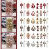 Set of 13 Hand Painted Christmas Ornament Portable Christmas Tree Hanging Ornament Set Functional Home Decoration