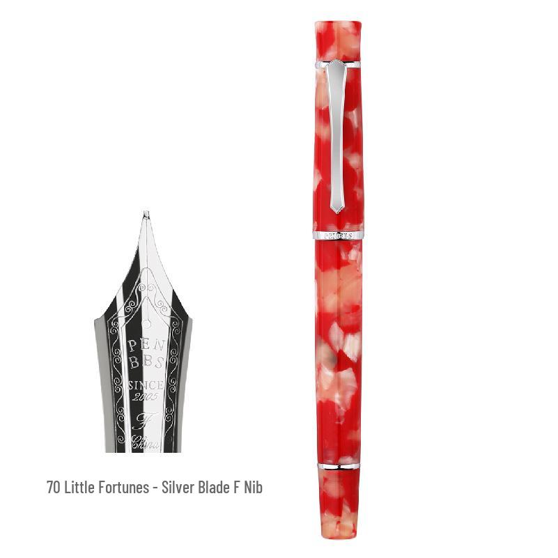 PENBBS 495 Piston Fountain Pen - Large Capacity Transparent Acrylic Unisex Writing Pen