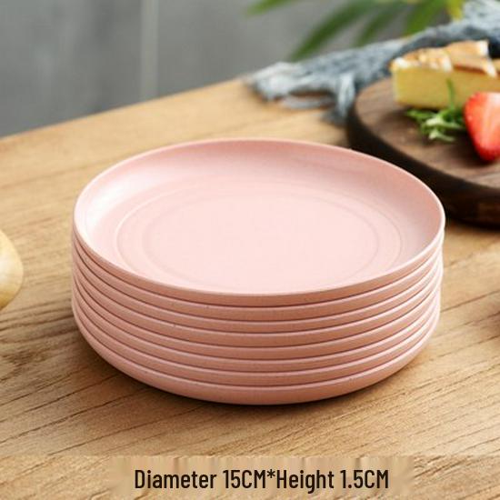 Sada biologicky odbouratelných plastových jídelních talířů odolných vůči vysokým teplotám