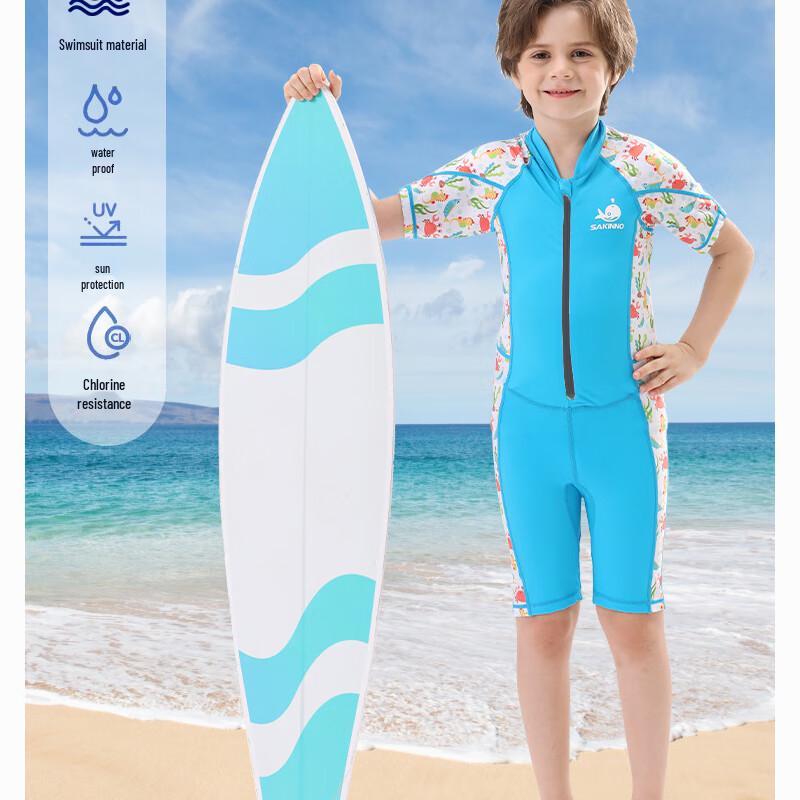 WEZHO Kids Short-Sleeve UV Protection Wetsuit